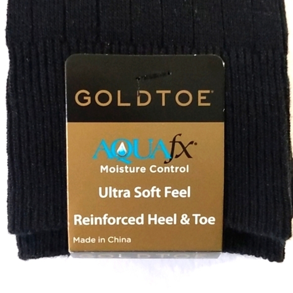GOLDTOE AQUAFX MOISTURE CONTROL ULTRA SOFT DRESS SOCKS 4 PAIR SET SIZE 1… - Picture 3 of 7